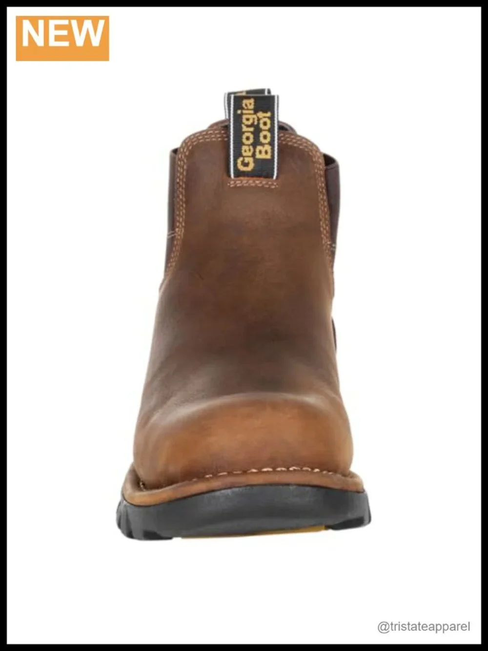 Waterproof Leather Chelsea Work Boots Steel Toe Pull-On